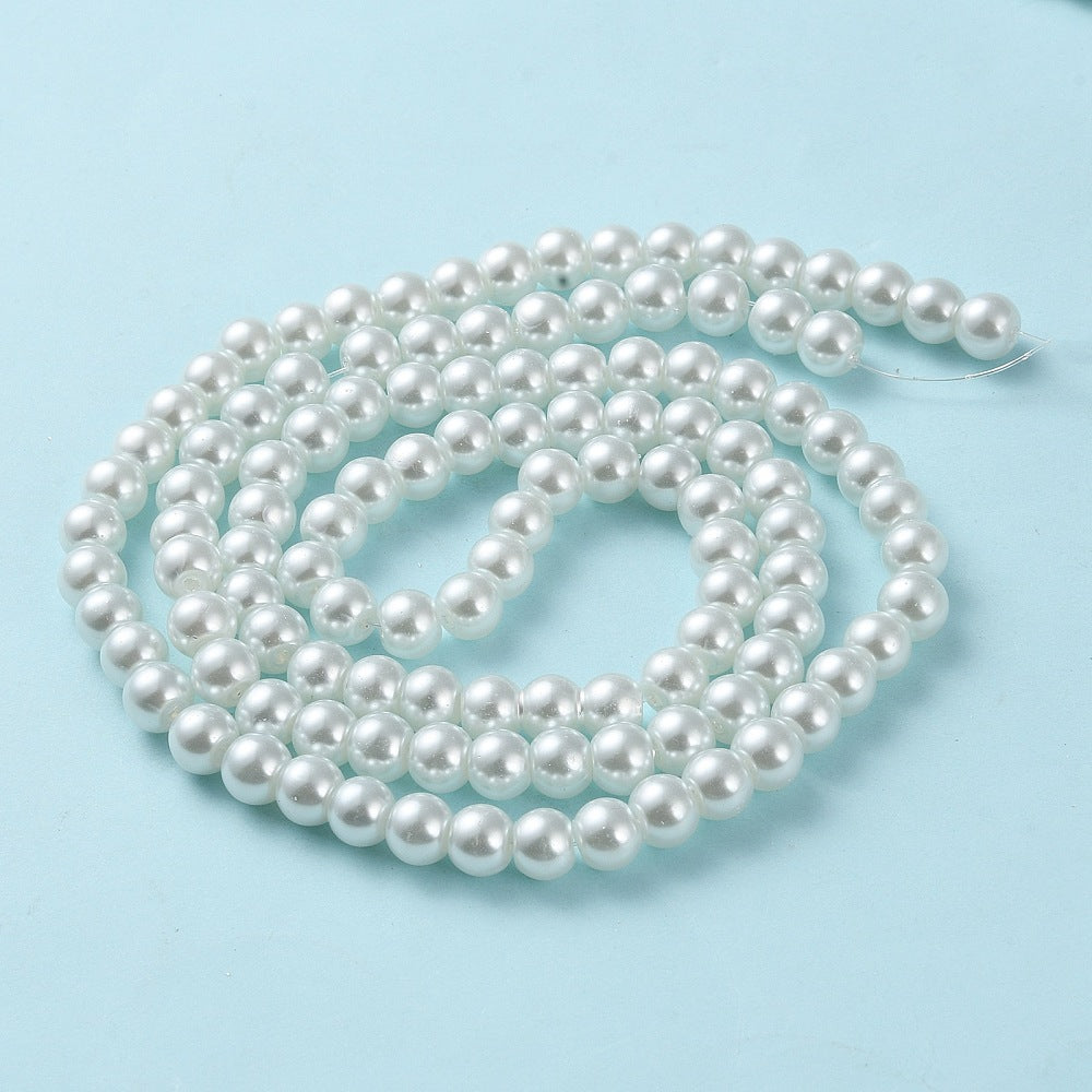 White Glass Pearl Beads - Choose your size