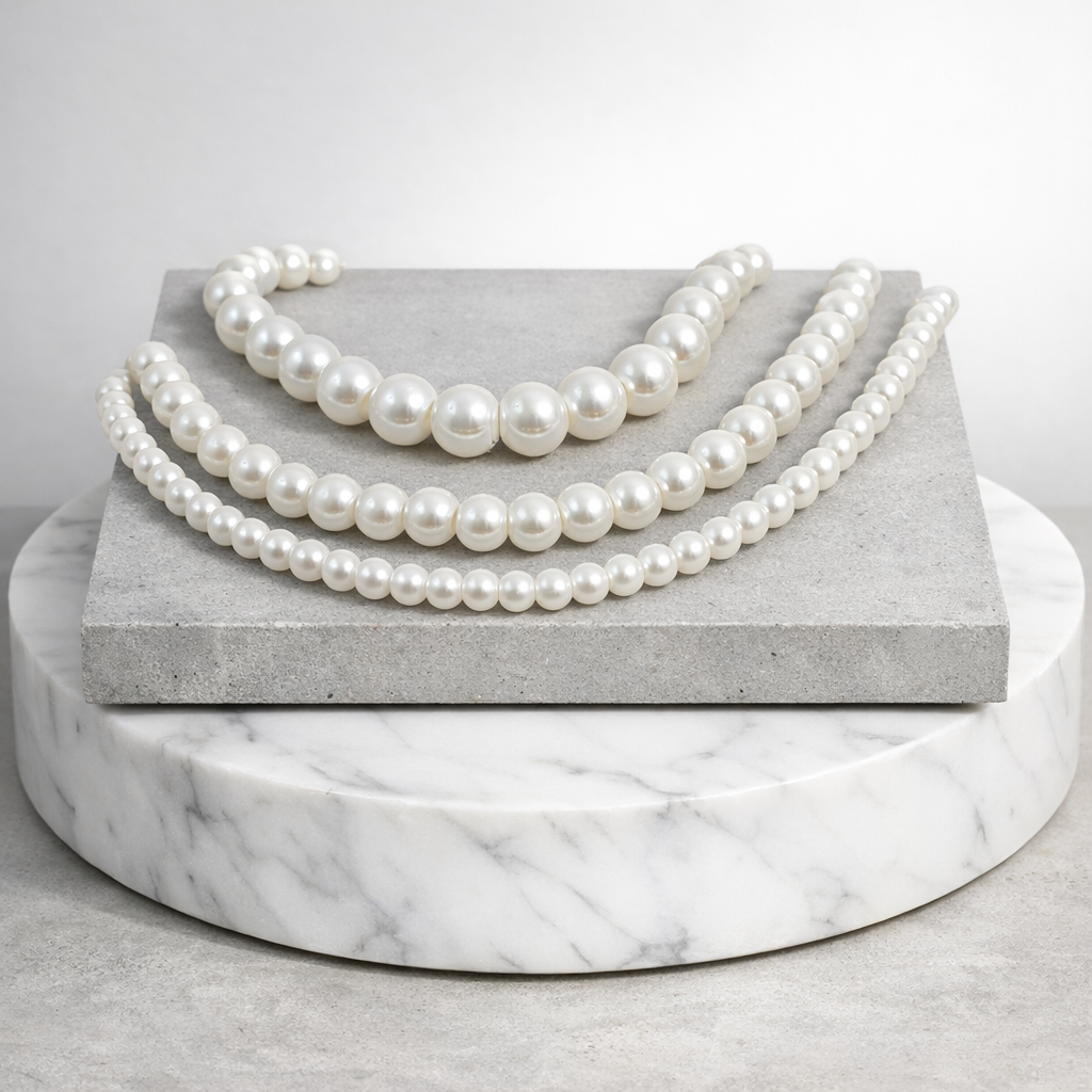 White Glass Pearl Beads - Choose your size