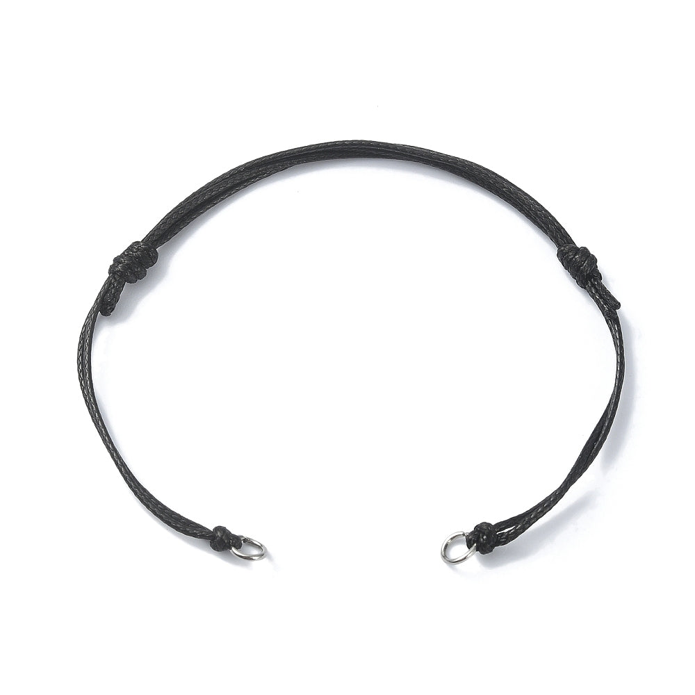 1 Base pour bracelet ajustable, Corde de polyester ciré