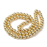 Perles hematite or, 3mm, 4mm, 6mm, 8mm