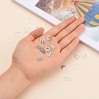 1 Stainless steel letter charm