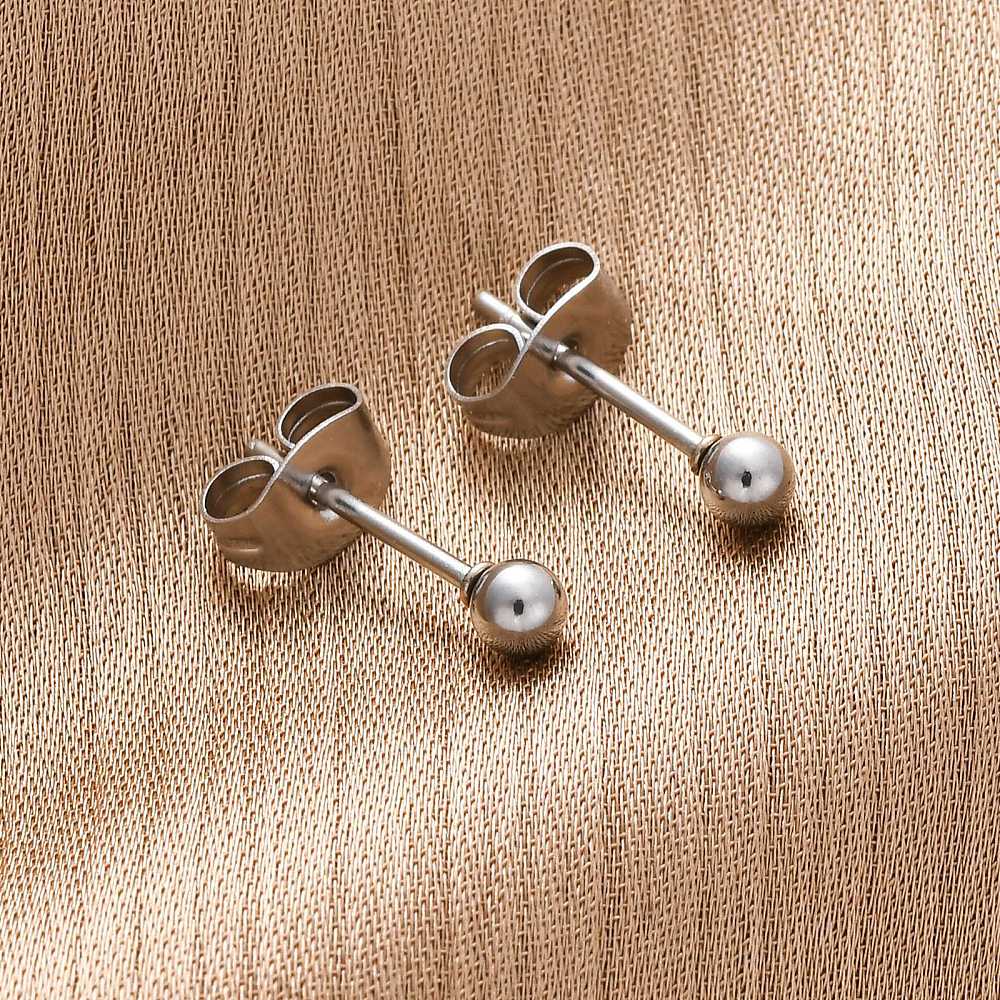 2 Stainless steel ball studs 3mm, 4mm