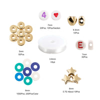 Kit de perles pour la fabrication de bijoux et bracelets, 1160 pièces