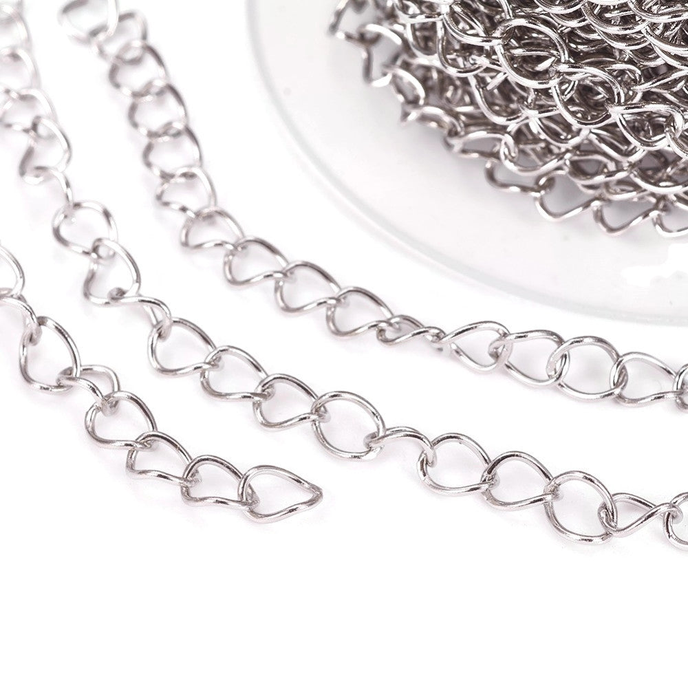 5m (16.4 feet) stainless steel soldered curb chain