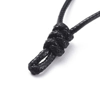 1 Adjustable cord necklace, Black polyester string 2mm
