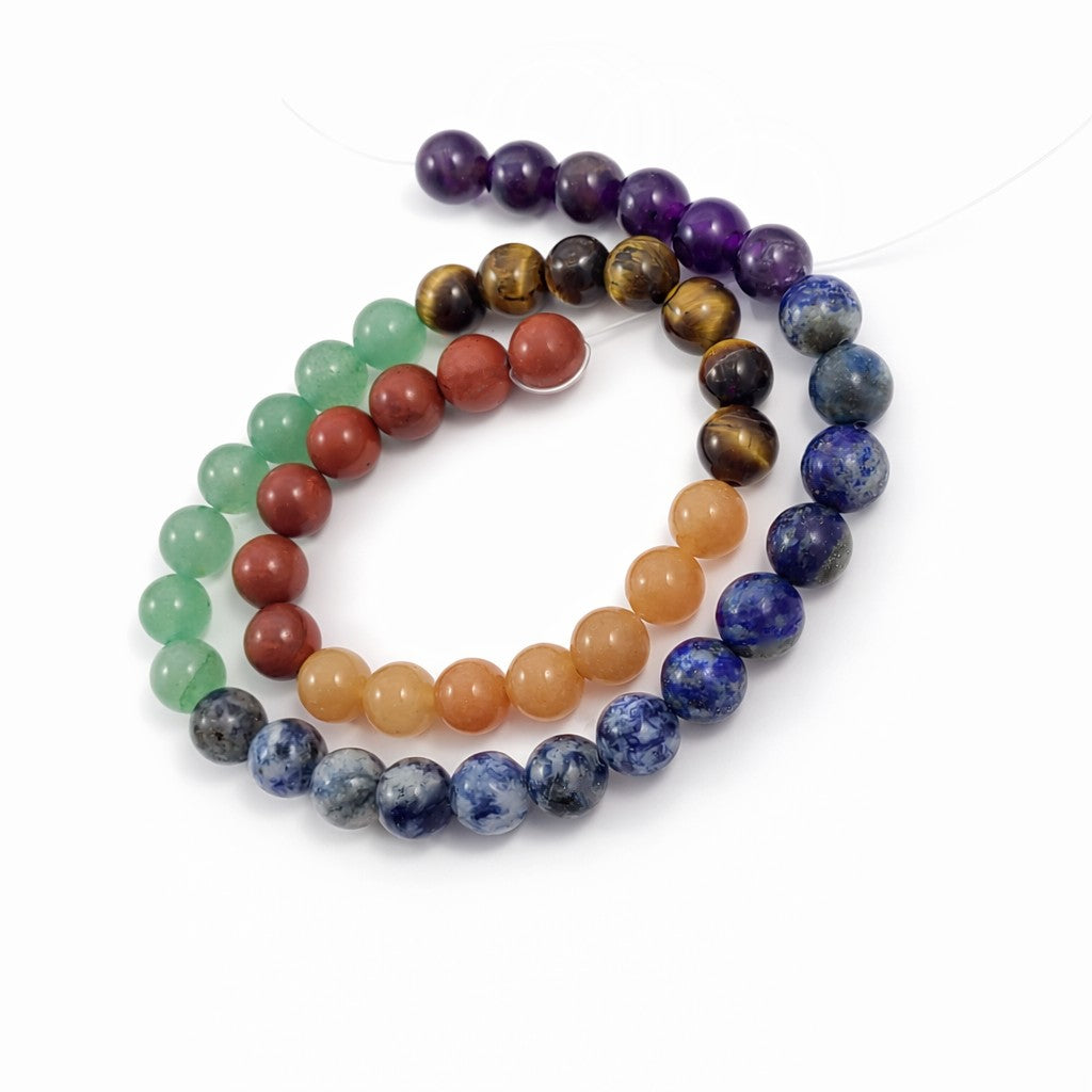 Natural Chakra Gemstone Beads – Mixed Stones