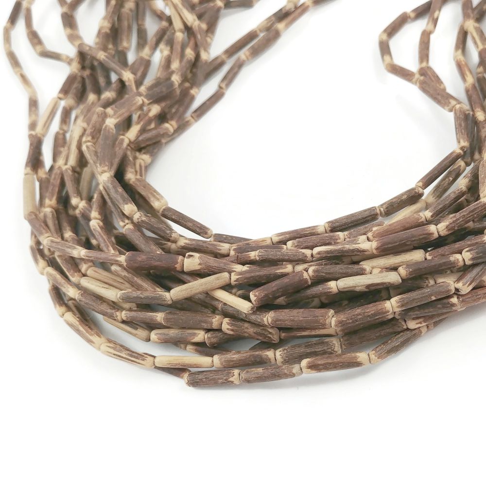 1 strand Wood Coconut Beads - Eco Friendly Tube Beads 15mm
