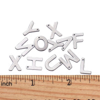 1 Stainless steel letter charm