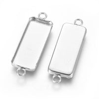 1 connecteur rectangulaire en acier inoxydable