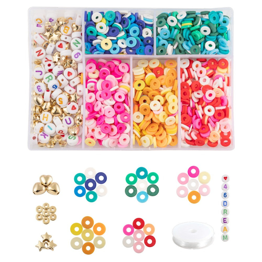 Kit de perles pour la fabrication de bijoux et bracelets, 1160 pièces