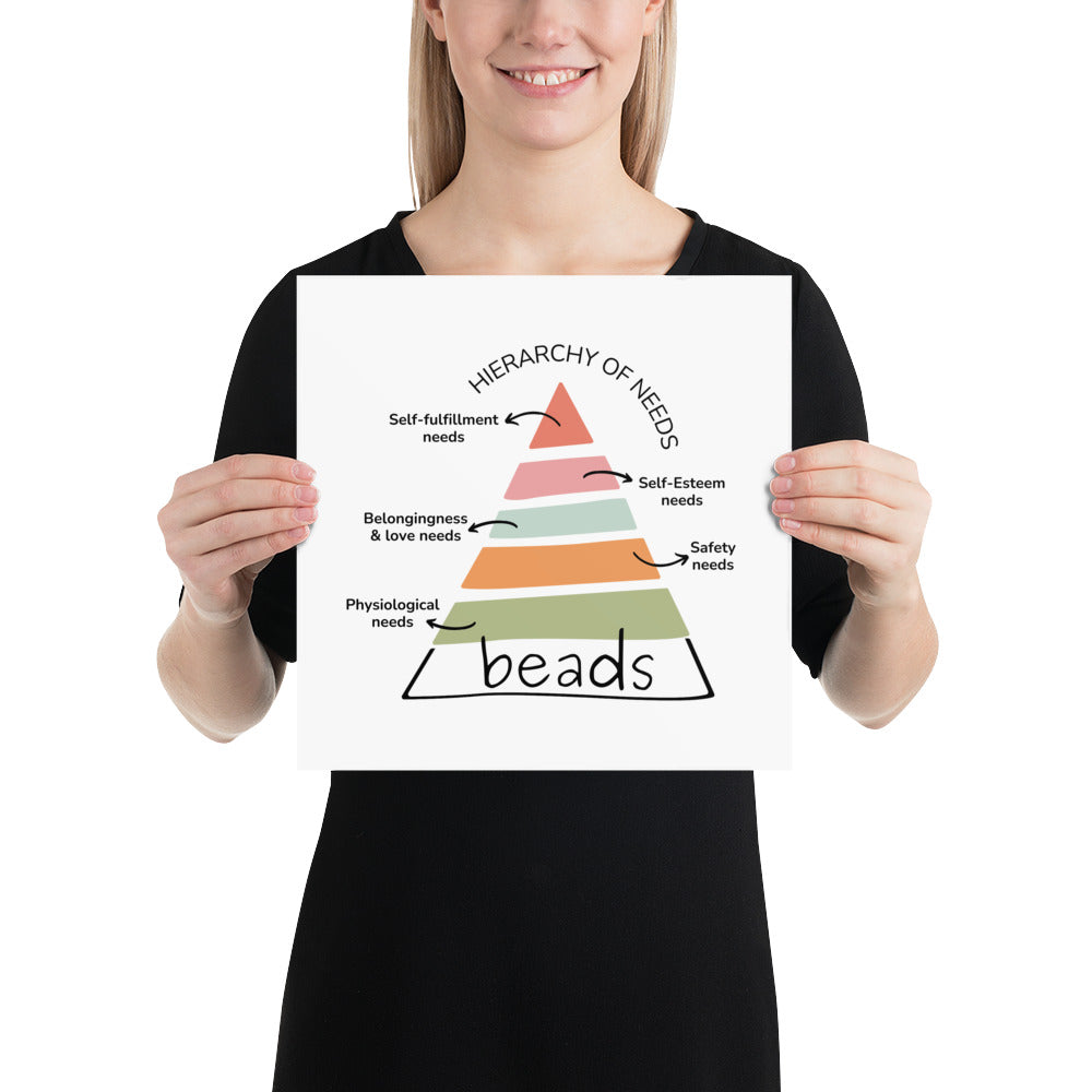 Beads: the ultimate need, Fun Poster, Jewelry making decor