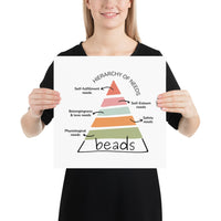 Beads: the ultimate need, Fun Poster, Jewelry making decor