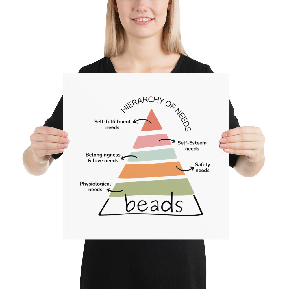 Beads: the ultimate need, Fun Poster, Jewelry making decor