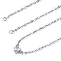 Chaîne pour collier en acier inoxydable, Séparée au milieu