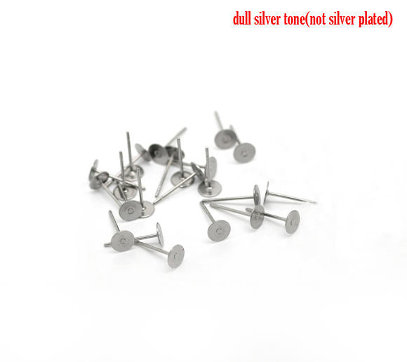50 Stainless steel earring posts - Bulk price