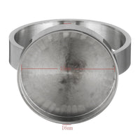 Stainless steel adjustable ring, 15mm round cabochon settings, Hypoallergenic jewelry making findings