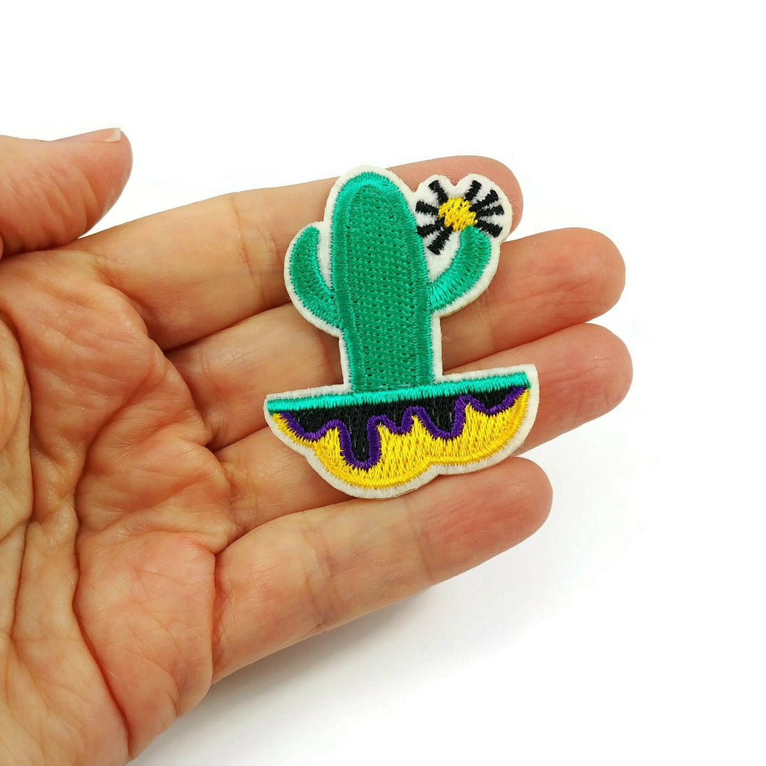 12pcs Kawai assorted patch bundle, Cat lover iron on patch, Unicorn embroidered sew on patches, Cactus appliques