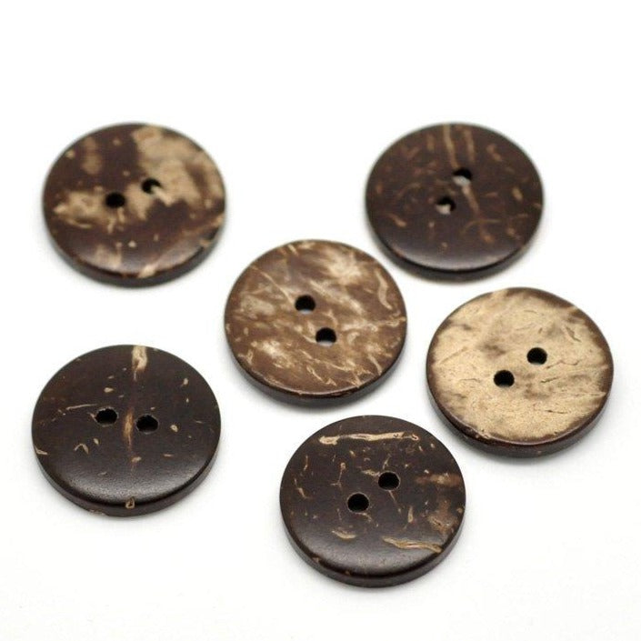 1 Coconut wooden button, 8 sizes available