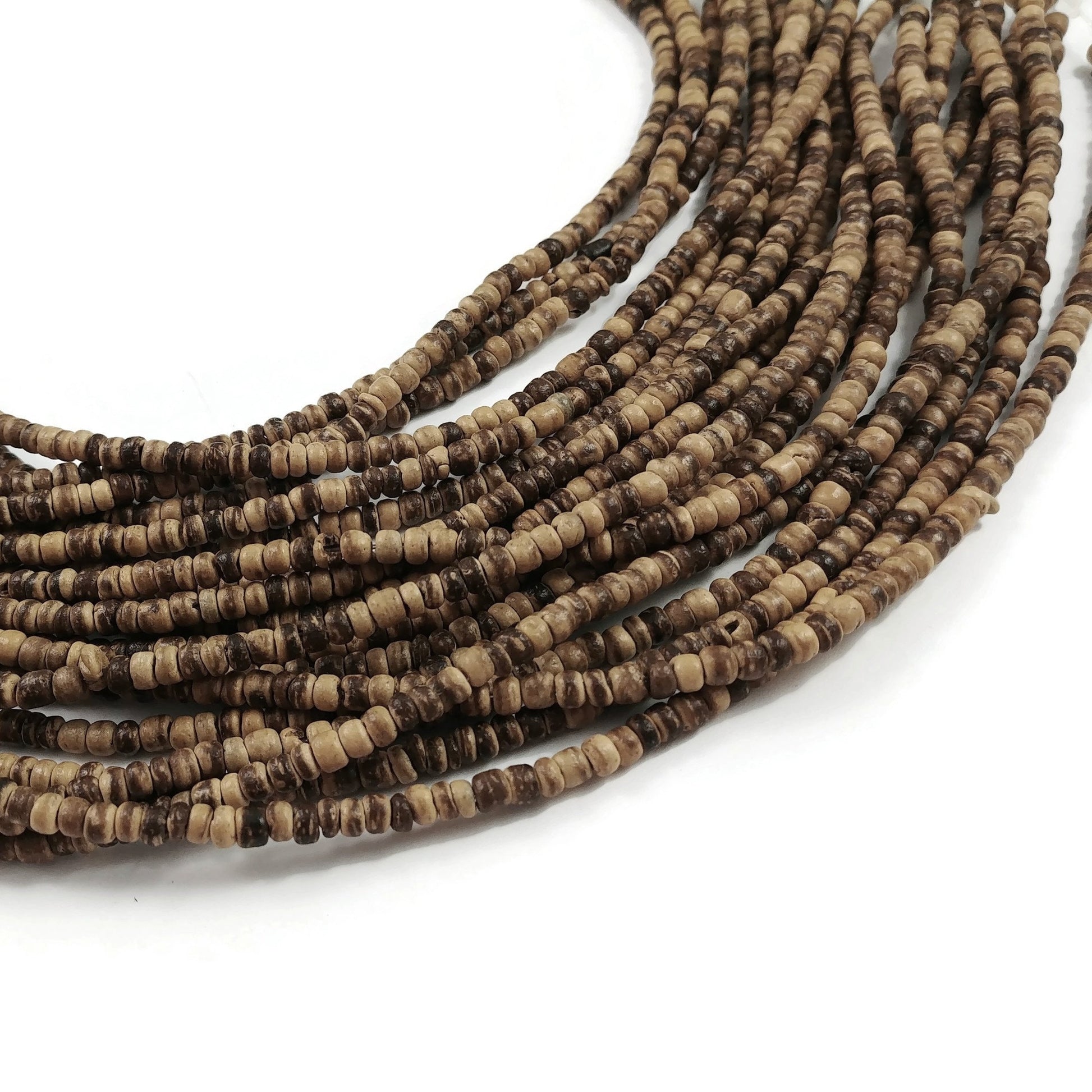 3mm tiny coconut beads - Five colors available