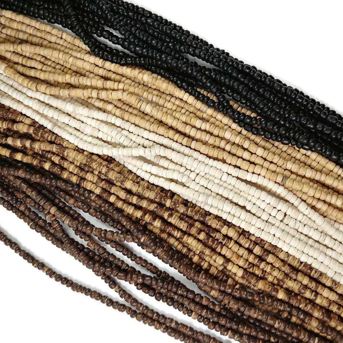 3mm tiny coconut beads - Five colors available