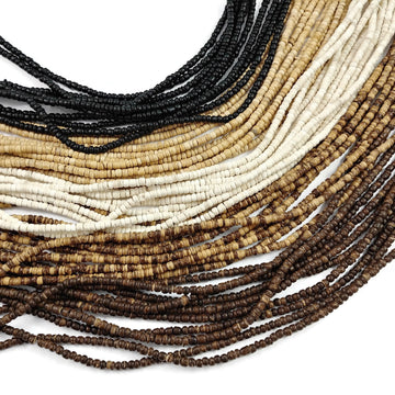 3mm tiny coconut beads - Five colors available