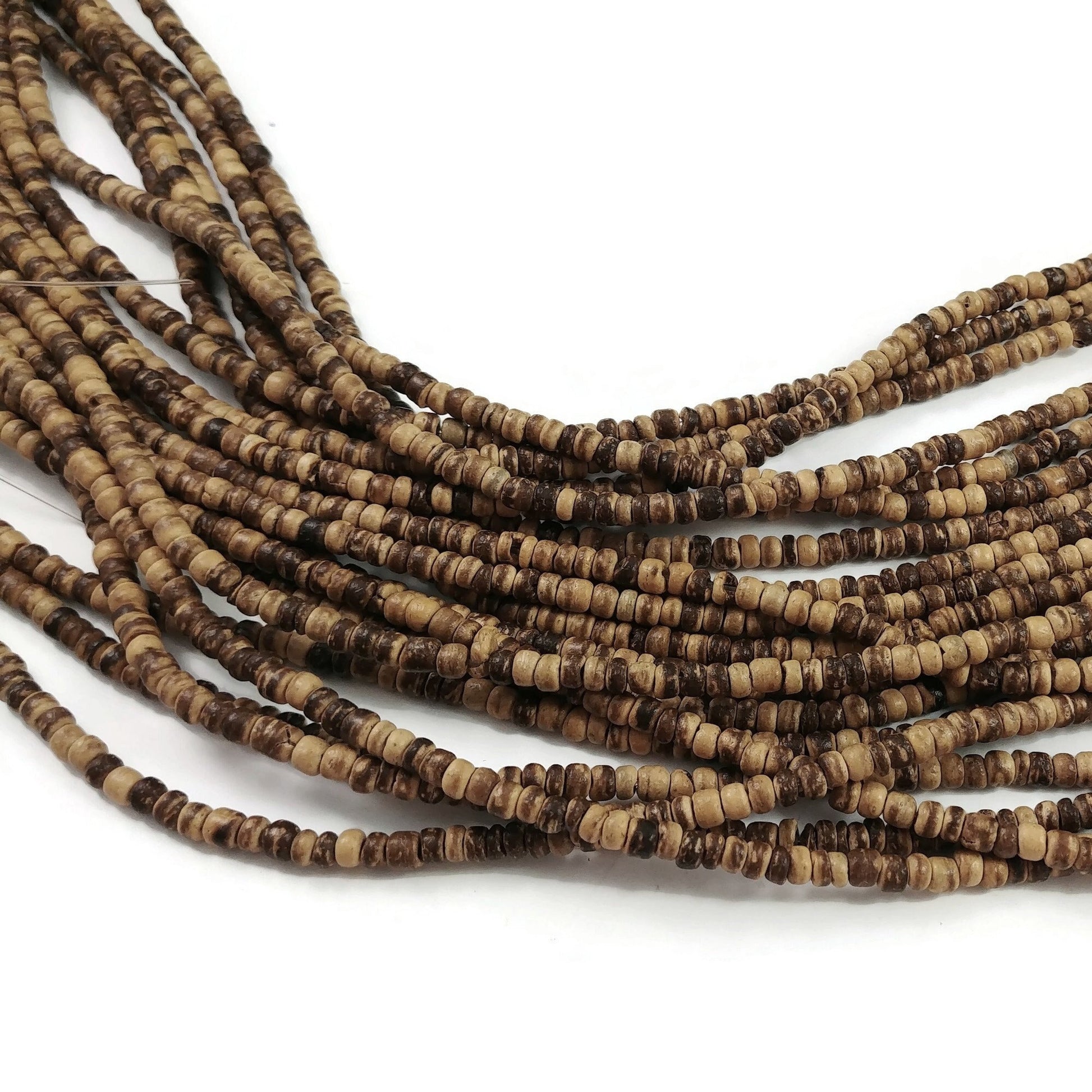 3mm tiny coconut beads - Five colors available