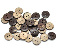 1 Coconut wooden button, 8 sizes available