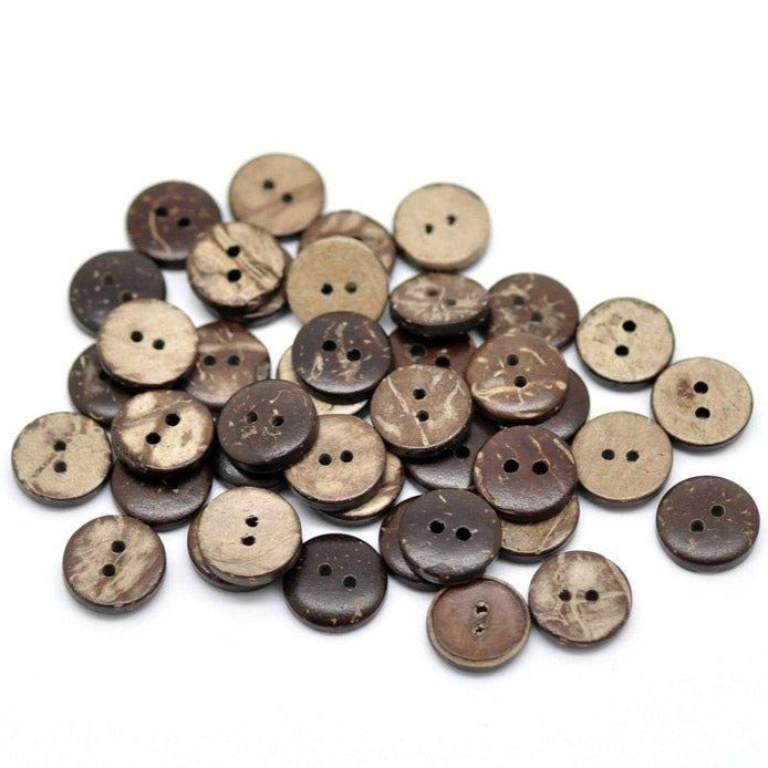 1 Coconut wooden button, 8 sizes available