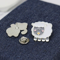 Black sheep enamel pin, Knit lover brooch, Cute gift for knitter