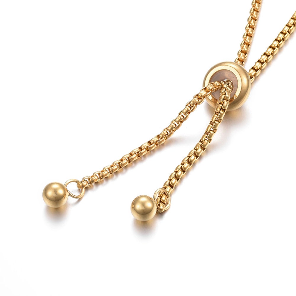 Adjustable chain for slider bracelet making, Stainless steel, Bulk lot, Hypoallergenic jewelry finding supplies