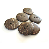 1 Coconut wooden button, 8 sizes available