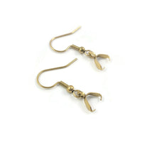 10pcs stainless steel earring hooks with pinch bails - Rose gold, gold, silver, black - Jewelry making findings