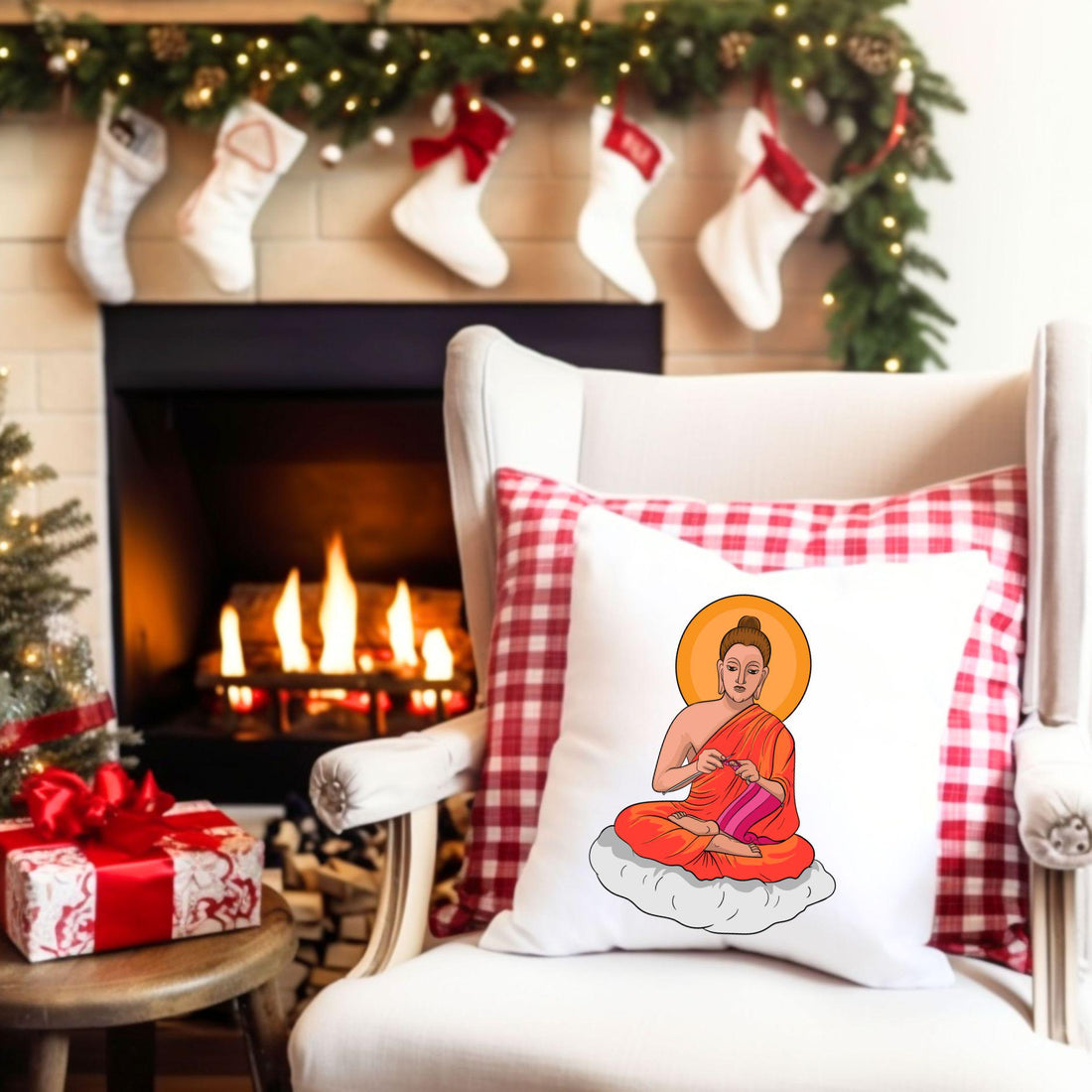 Knitting Buddha PNG, Funny zen meditation clipart, Instant digital download DIY