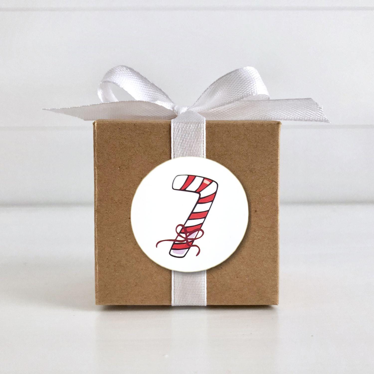 Fun Christmas Advent Calendar Stickers, DIY Holiday December Countdown Tags, Self-Adhesive Envelope Seals, Festive Number Labels