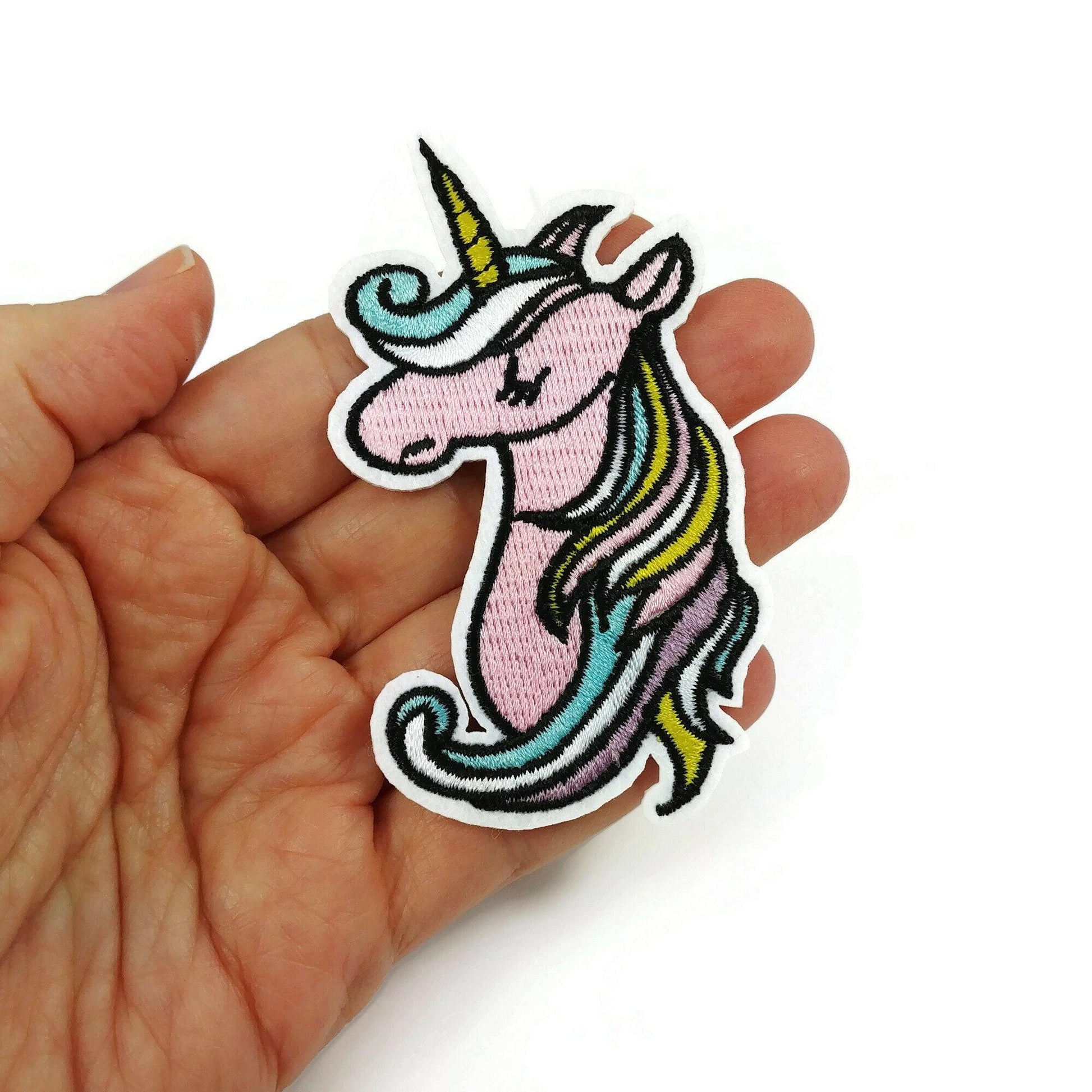 12pcs Cute assorted patch bundle, Cat lover iron on patch, Unicorn embroidered sew on patches