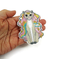 12pcs Aesthetic assorted patch bundle, Cat lover iron on patch, Unicorn embroidered sew on patches, Cactus appliques