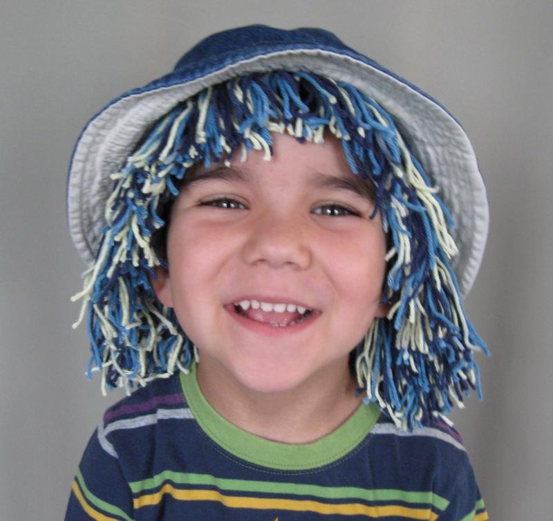 DIY Yarn Hair Wig Hat Tutorial