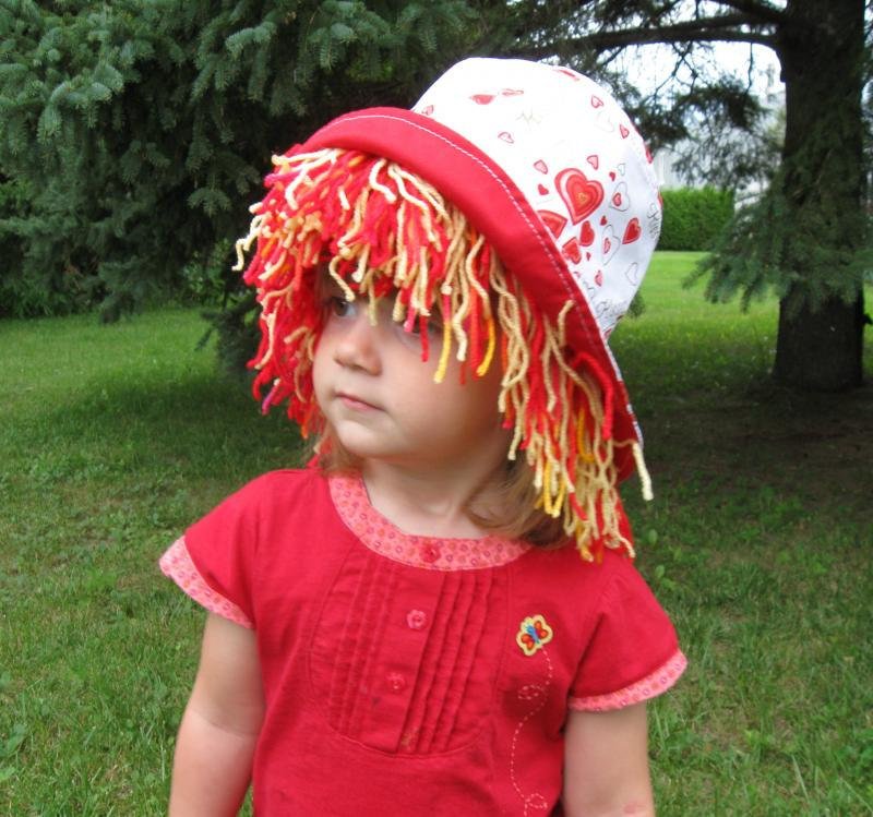 DIY Yarn Hair Wig Hat Tutorial