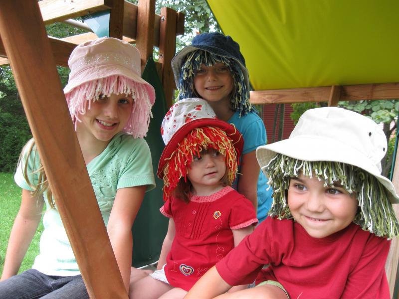 DIY Yarn Hair Wig Hat Tutorial