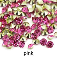 100 pointed back rhinestones, 4mm 5mm glass crystal chatons