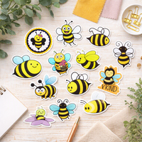 50 autocollants abeilles en vinyle