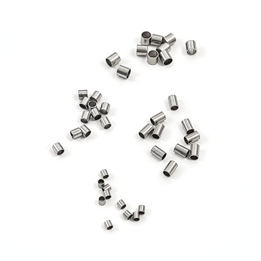 10 stainless steel crimp tube beads - 4 sizes available