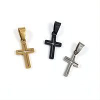 1 stainless steel cross pendant 18mm
