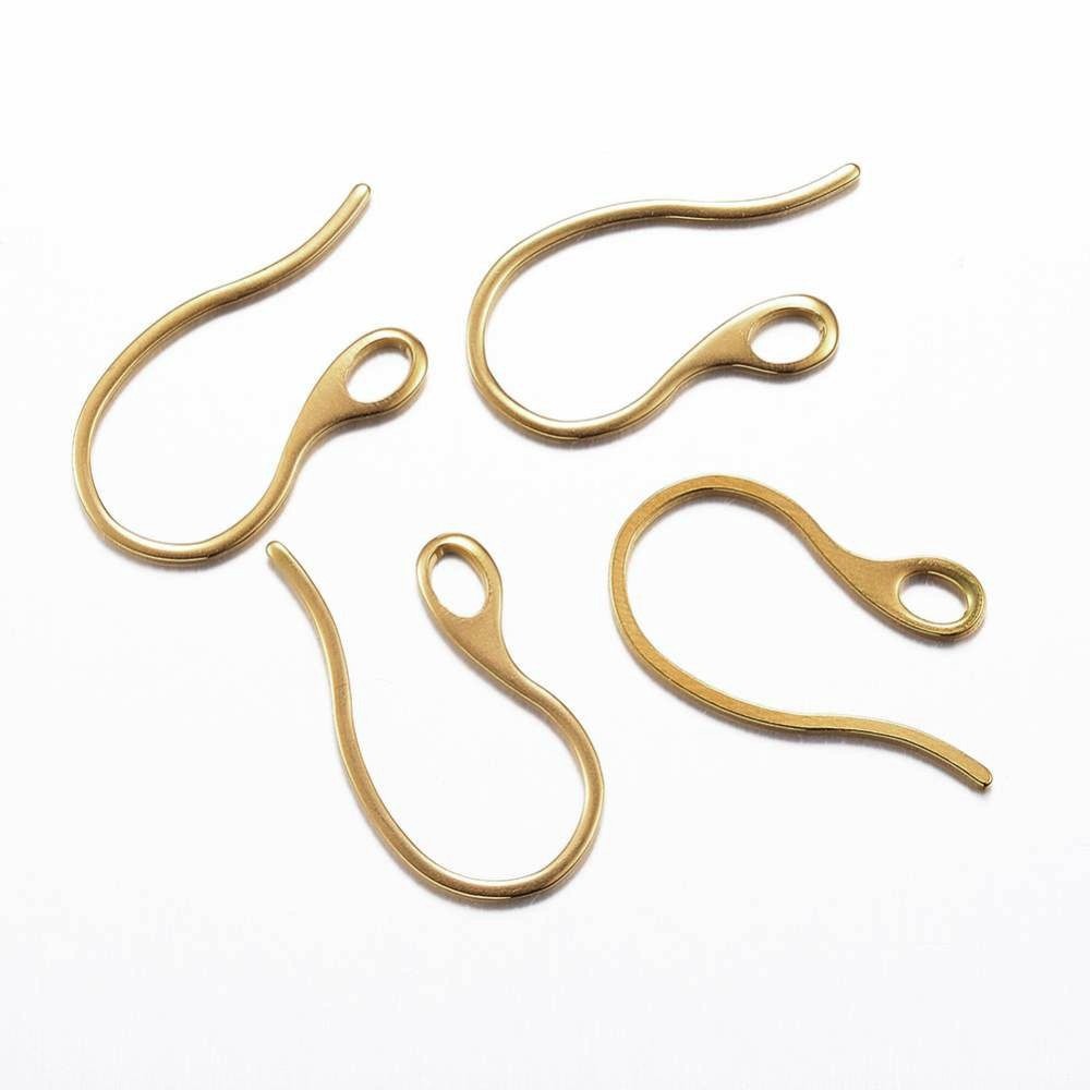 10 pièces (5 paires) crochets pour boucle d'oreille en acier inoxydable hypoallergénique