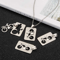 Pendentif bicyclette en acier inoxydable hypoallergénique