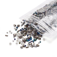 Perles de rocaille en verre - GRIS - Assortiment de formes et grandeurs