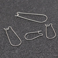 50 crochets pour boucle d'oreille en acier inoxydable hypoallergénique