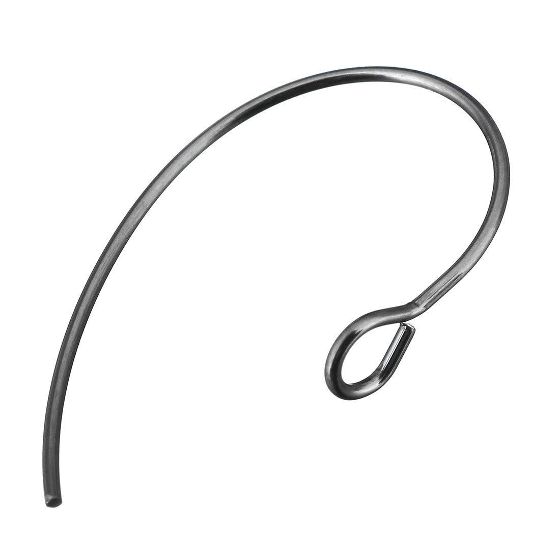 10 Grands crochets pour boucle d'oreille en acier inoxydable - noir, argent, or ou or rose