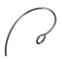 10 Grands crochets pour boucle d'oreille en acier inoxydable - noir, argent, or ou or rose