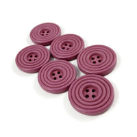 1 inch wooden sewing buttons 25mm - Set of 6 circle wood button - Choose your color
